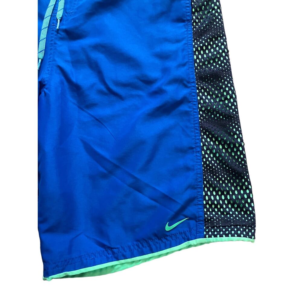 Nike Men's Blue Elastic Waist & Drawstring Swim Trunks | Size Large - Picture 7 of 11